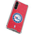 NBA Philadelphia 76ers Distressed Galaxy S24 FE Clear Case